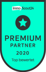 Auszeichnung ImmobilienScout24 Premium-Partner 2020 Top bewertet Auszeichnung ImmobilienScout24 Premium-Partner 2020 Top bewertet