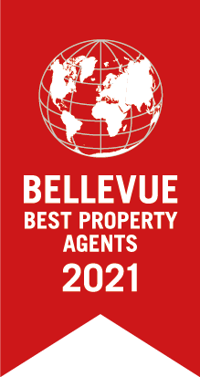 BPA-Fahne 2021 Signet der Auszeichnung BELLEVUE Best Property Agents 2021