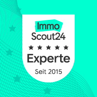 Qualitätssiegel: ImmoScout24 "fünf Sterne Experte" seit 2015